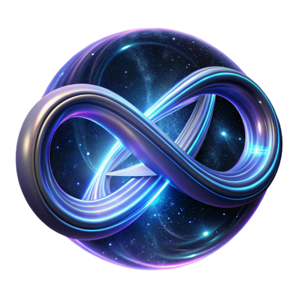 Infinite Loop Cosmic Design, 3D Render png