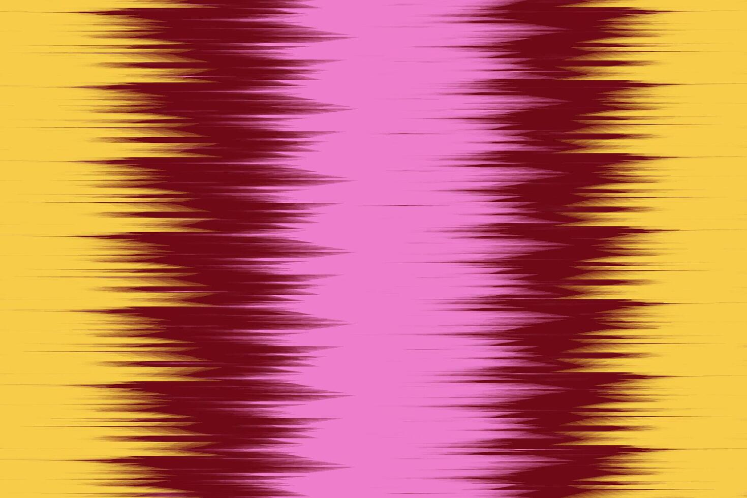 Red, Pink and Yellow Stripe Ikat Seamless Pattern. Design for fabric, background, wallpaper, textile, wrapping, carpet, print, clothing vector
