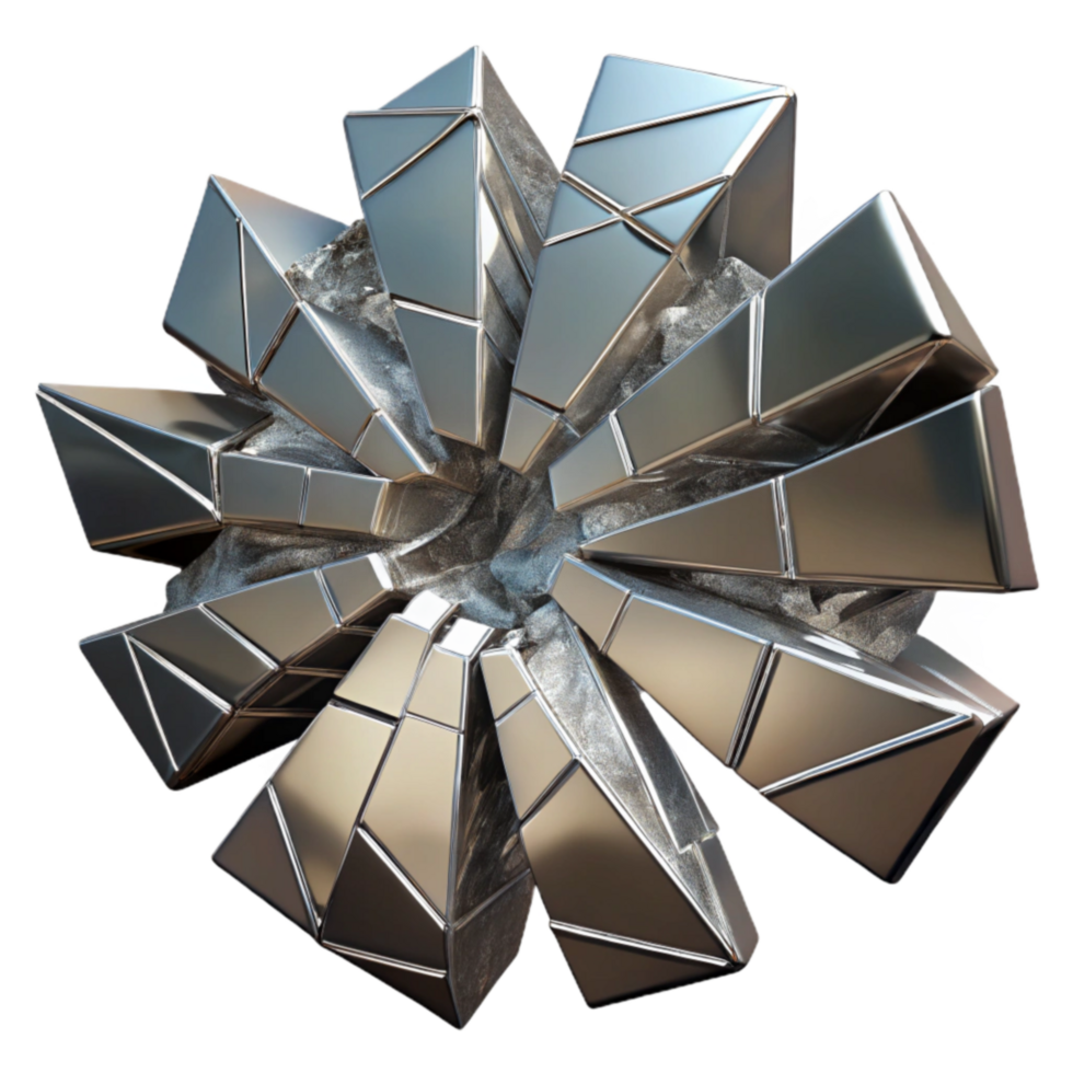 extraordinary rustic Abstract Metallic Fractal Starburst original png