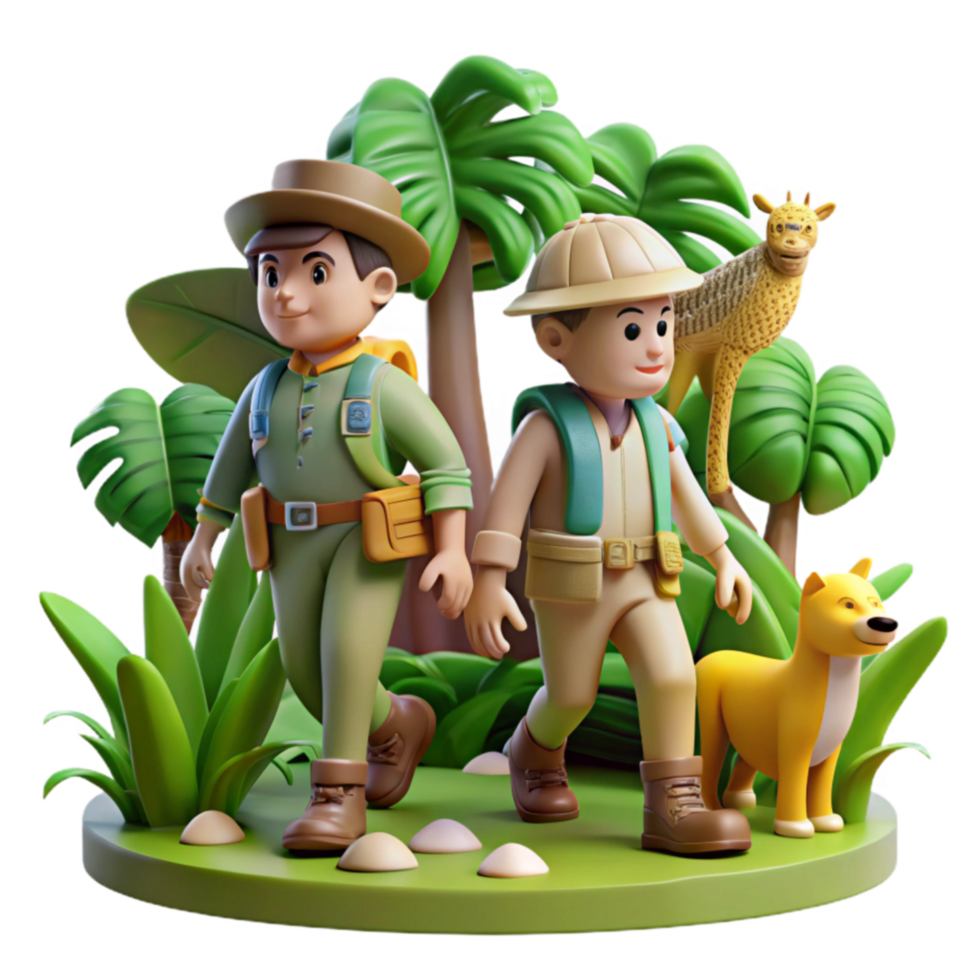 wonderful contemporary Jungle Adventure Kids Explore Tropical Paradise exclusive png