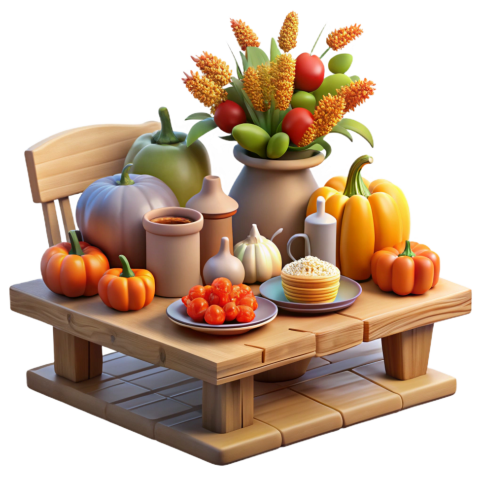 magnificent classic Autumn Harvest Table Pumpkins, Grains, and Fall Flowers authentic png