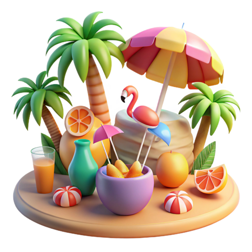 wonderful minimalist Tropical Getaway Summer Fun in Paradise original png