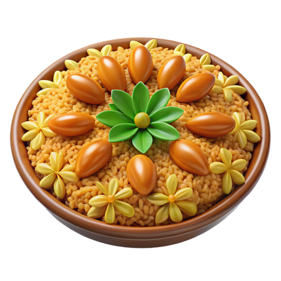 extraordinary traditional Golden Grains Festive Bowl A Culinary Delight high quality png