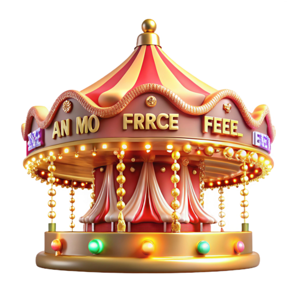 extraordinary artistic Enchanted Carousel A Whimsical 3D Render 4K png