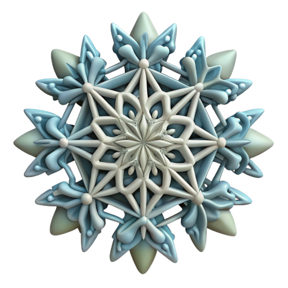 magnificent classic Intricate 3D Snowflake Design A Festive Geometric Pattern high resolution png