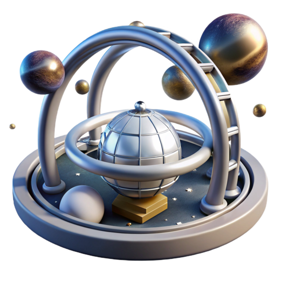 stunning rustic Celestial Sphere Orbits, Planets, and Cosmos genuine png
