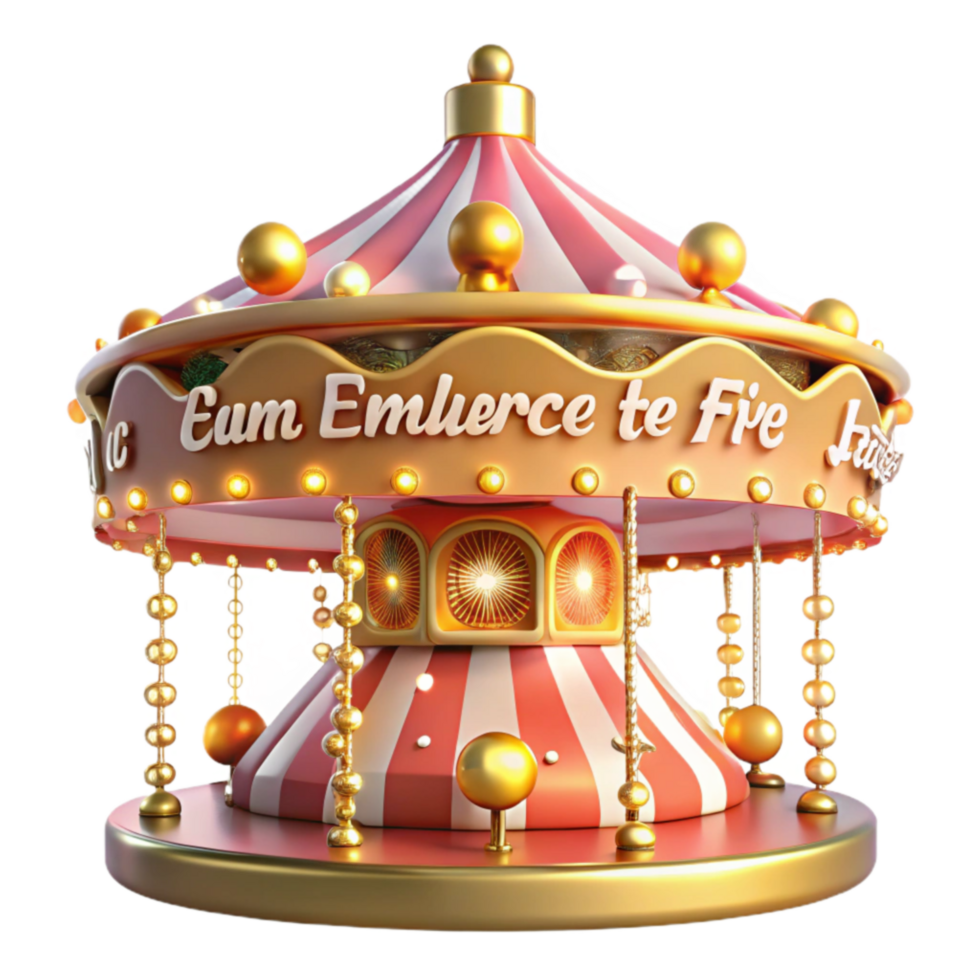 stunning creative Whimsical Carousel Festive Fairytale Ride original png