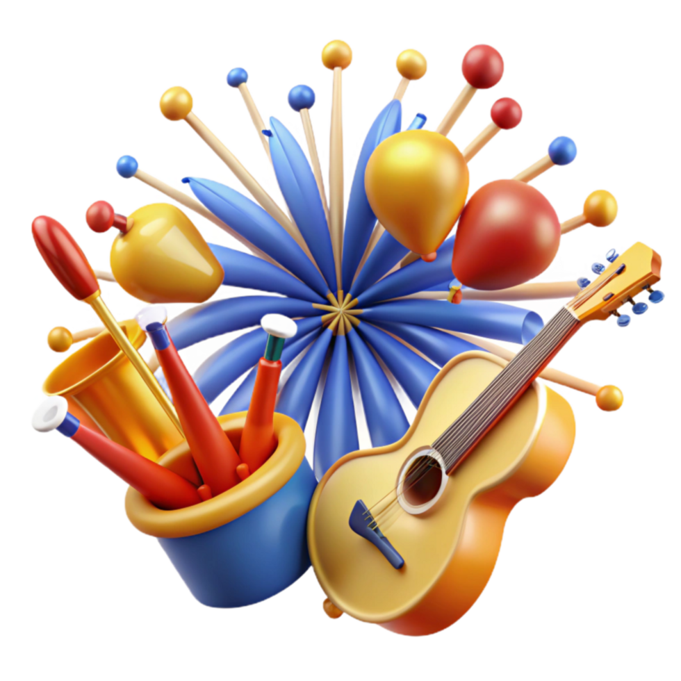 serene contemporary Celebration Fiesta Balloons, Music, and Party Fun professional png