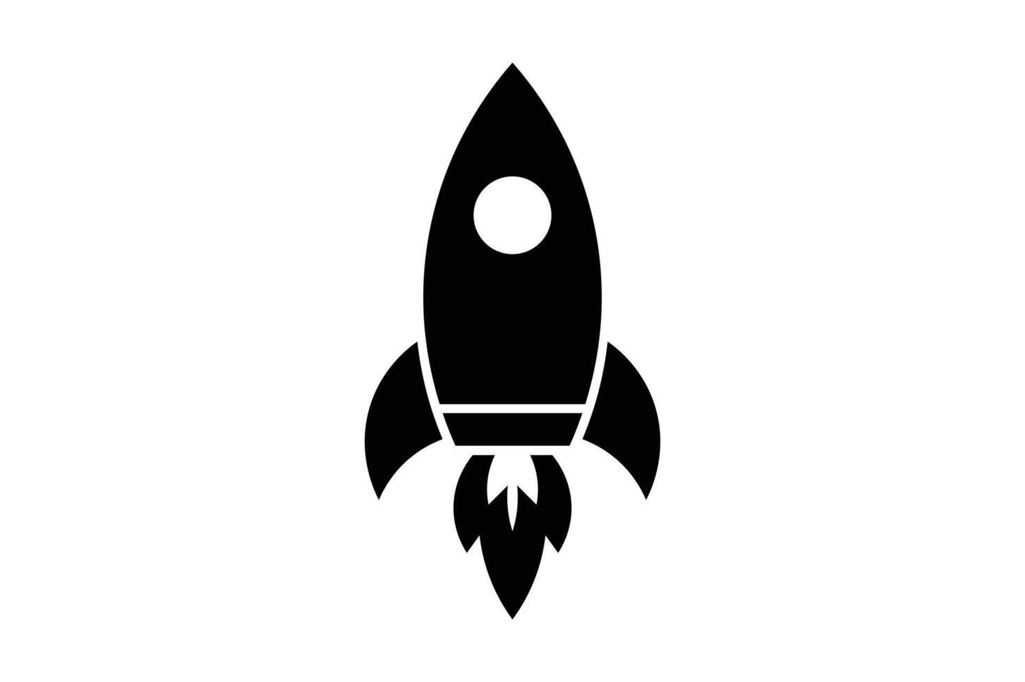 Rocket Launch Icon in Flat Design, rocket launch icon, technology rocket symbol, startup rocket icon, innovation rocket icon vector
