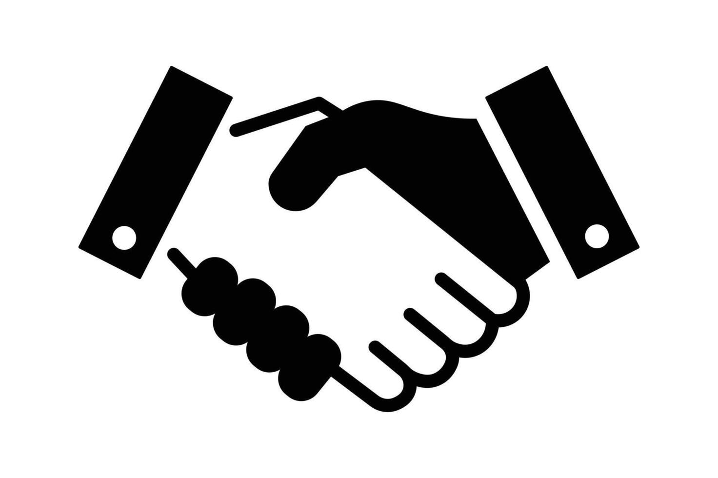 Partnership Handshake Icon, partnership handshake symbol, collaboration handshake graphic, stakeholder communication symbol vector
