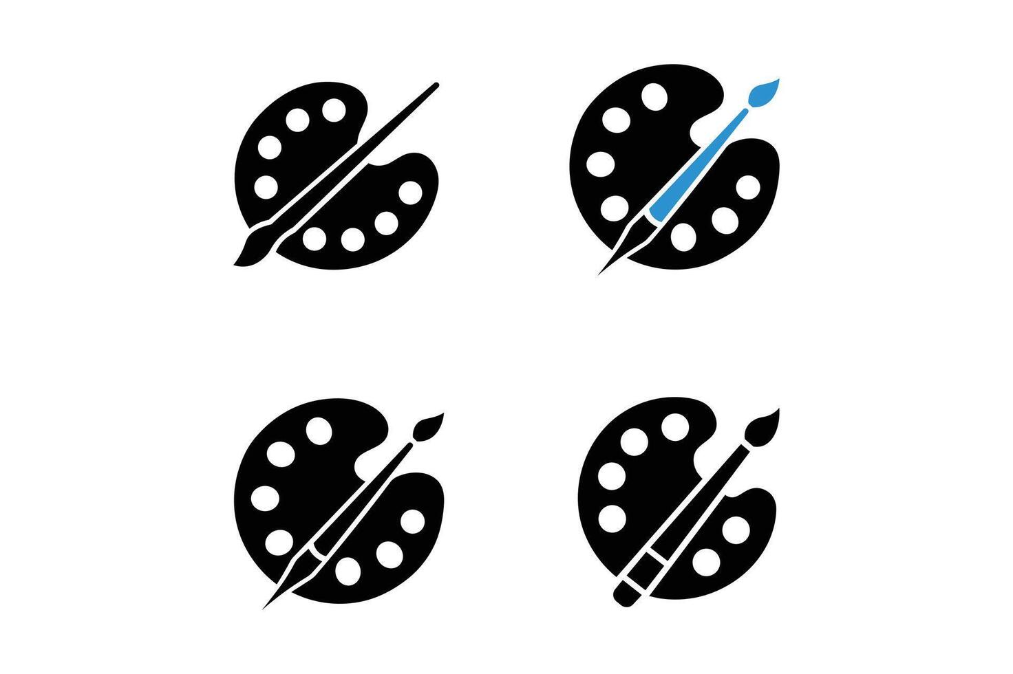 Realistic Paintbrush and Palette Icon for Painting Enthusiasts, Paintbrush and palette symbol, Artistic tools icon, Digital art icon, Art equipm vector