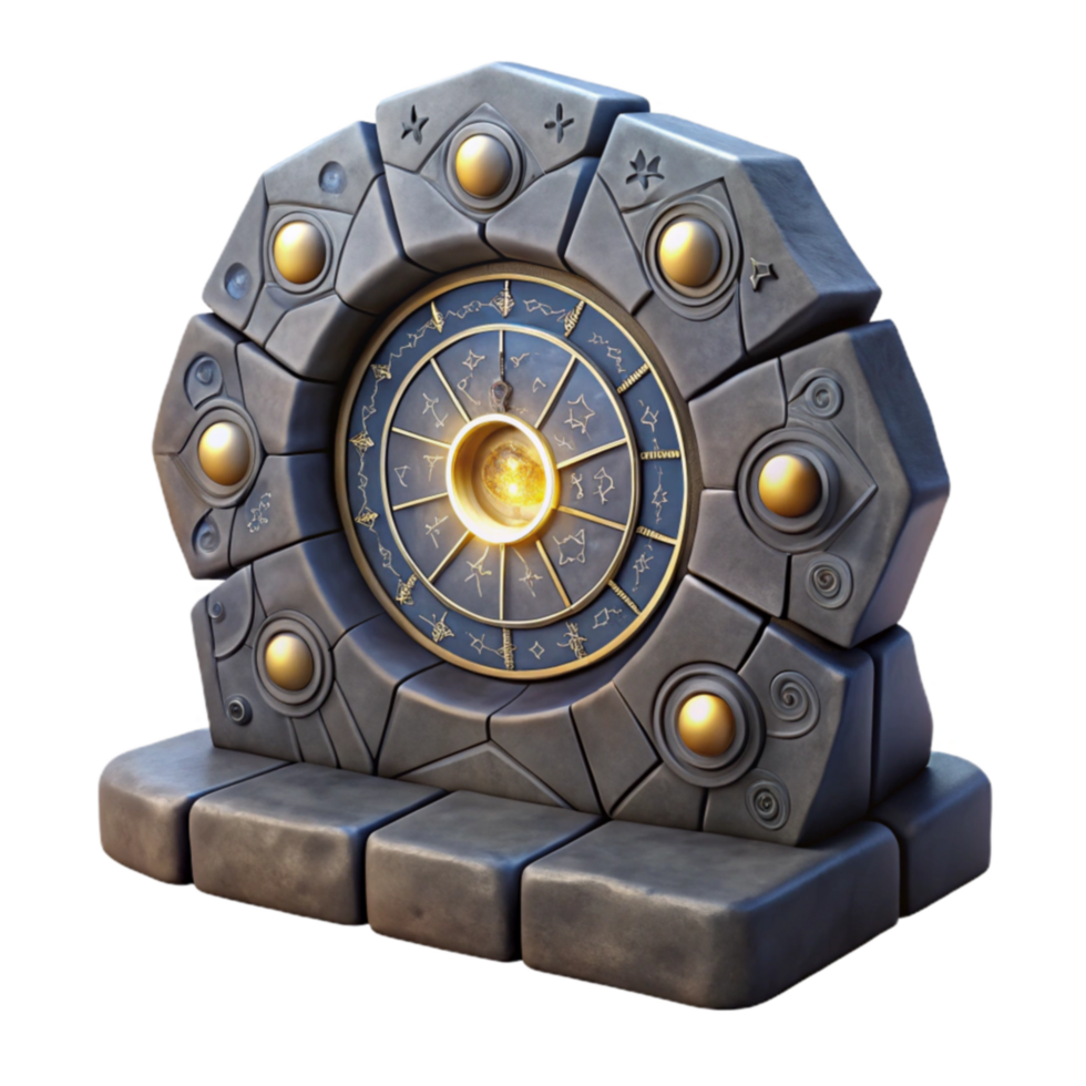 magnificent traditional Ancient Stone Portal with Mystic Symbols exclusive png
