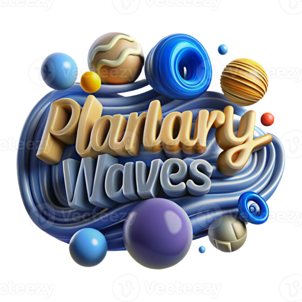 Planetary Waves Cosmic Spheres and Celestial Swirls png