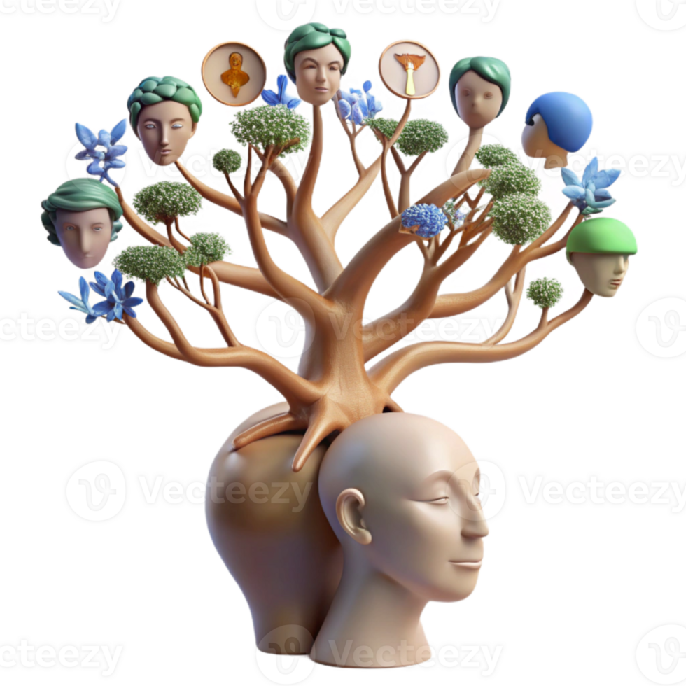 extraordinary rustic Mind Tree Exploring the Roots of Thought high quality png