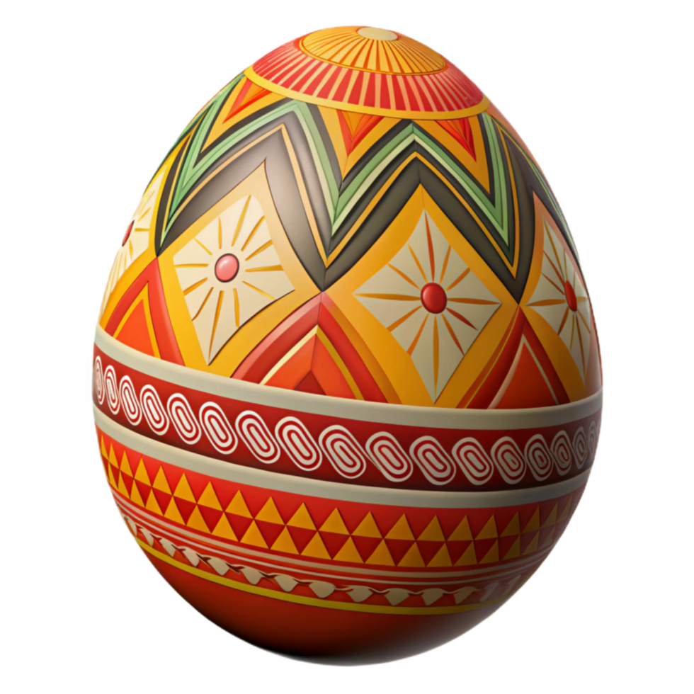 extraordinary abstract Decorative Easter Egg with Geometric Patterns premium png