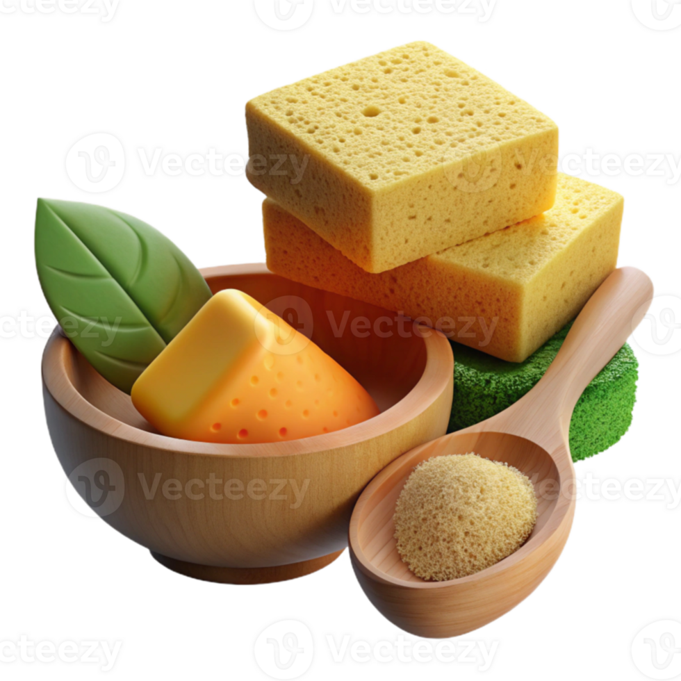 dramatic artistic Spa Day Aromatic Sponges, Herbal Soap, and Exfoliating Scrub high quality png