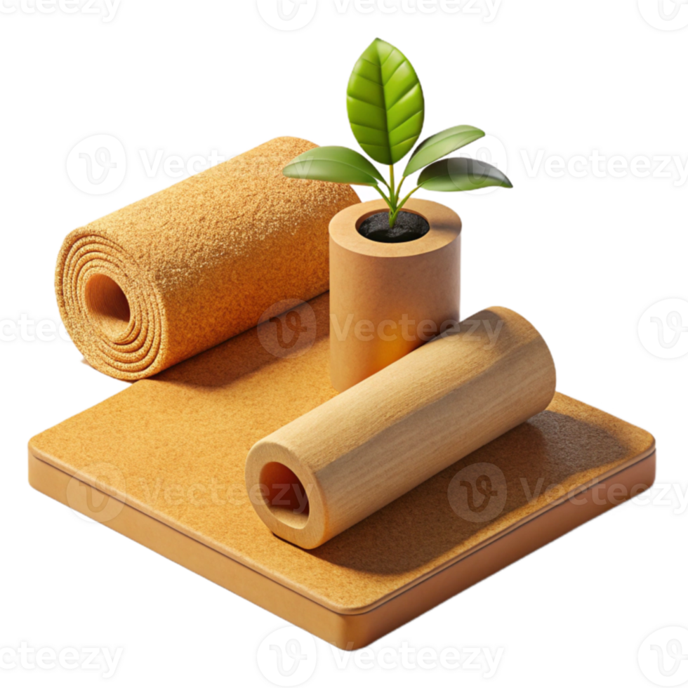 vibrant modern Sustainable Material Eco-Friendly Rolled Flooring Cylinders high resolution png
