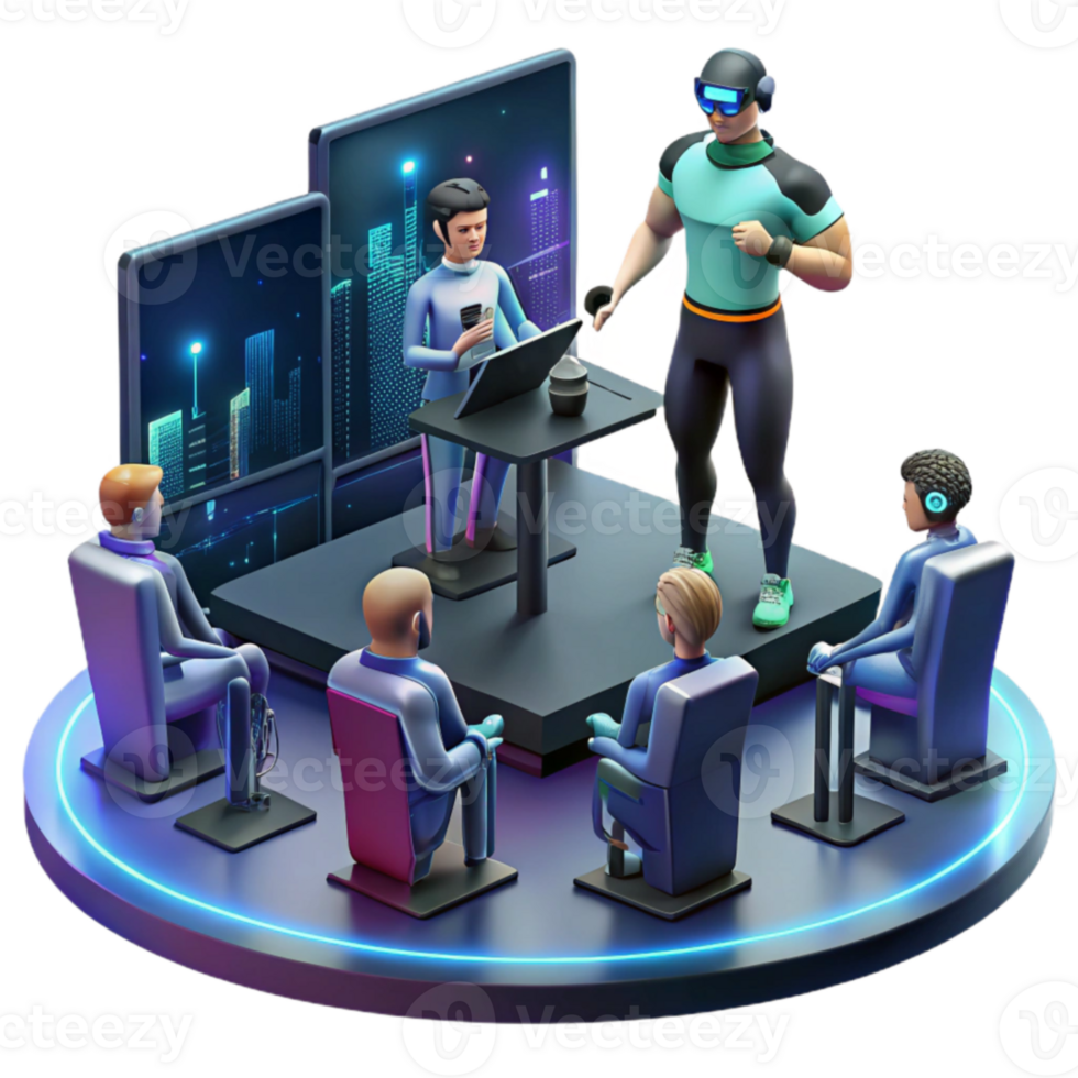 wonderful artistic Immersive Virtual Training Future of Simulation detailed png