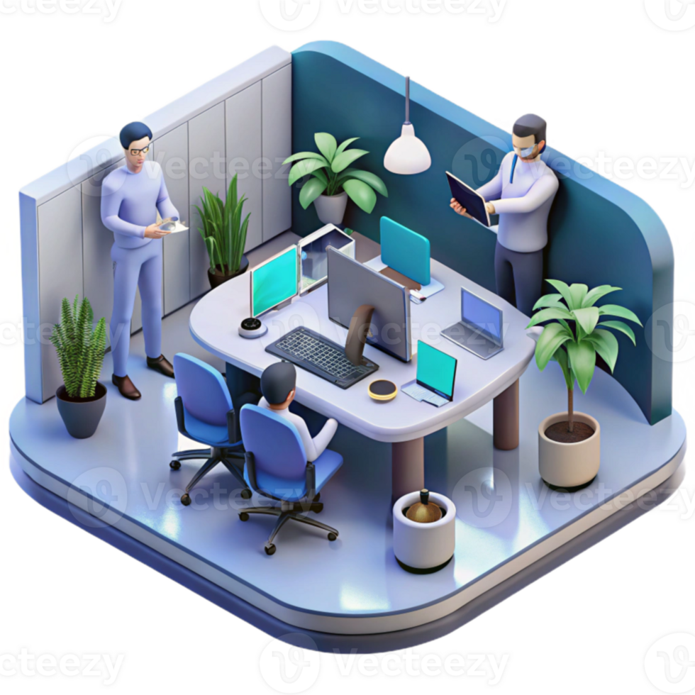 beautiful abstract Modern Office Workspace Productivity Collaboration genuine png