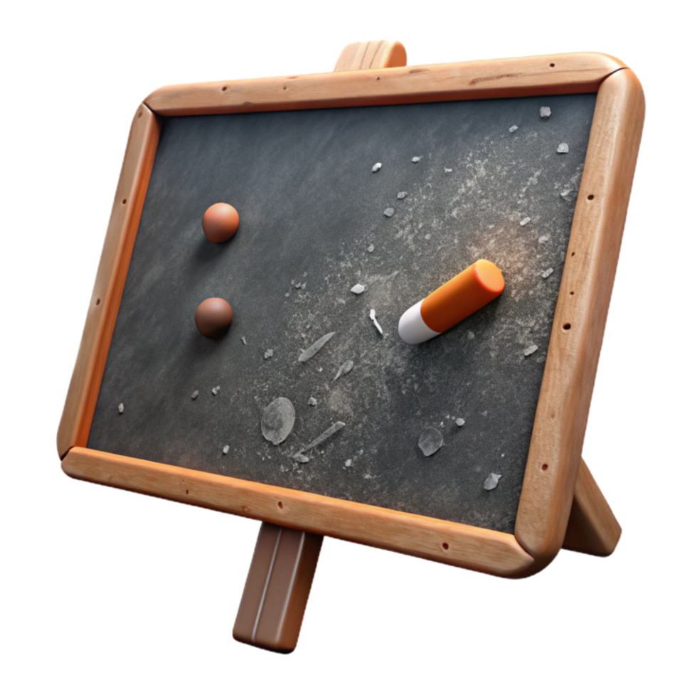 serene contemporary Chalkboard with Pills and Dust A Study of Loss 4K png
