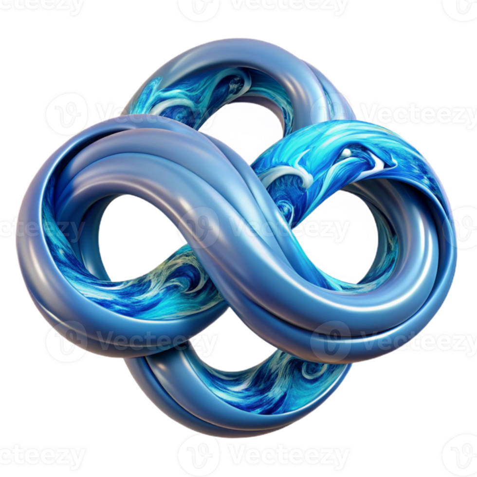 Abstract Infinity Symbol Blue Swirl Design png