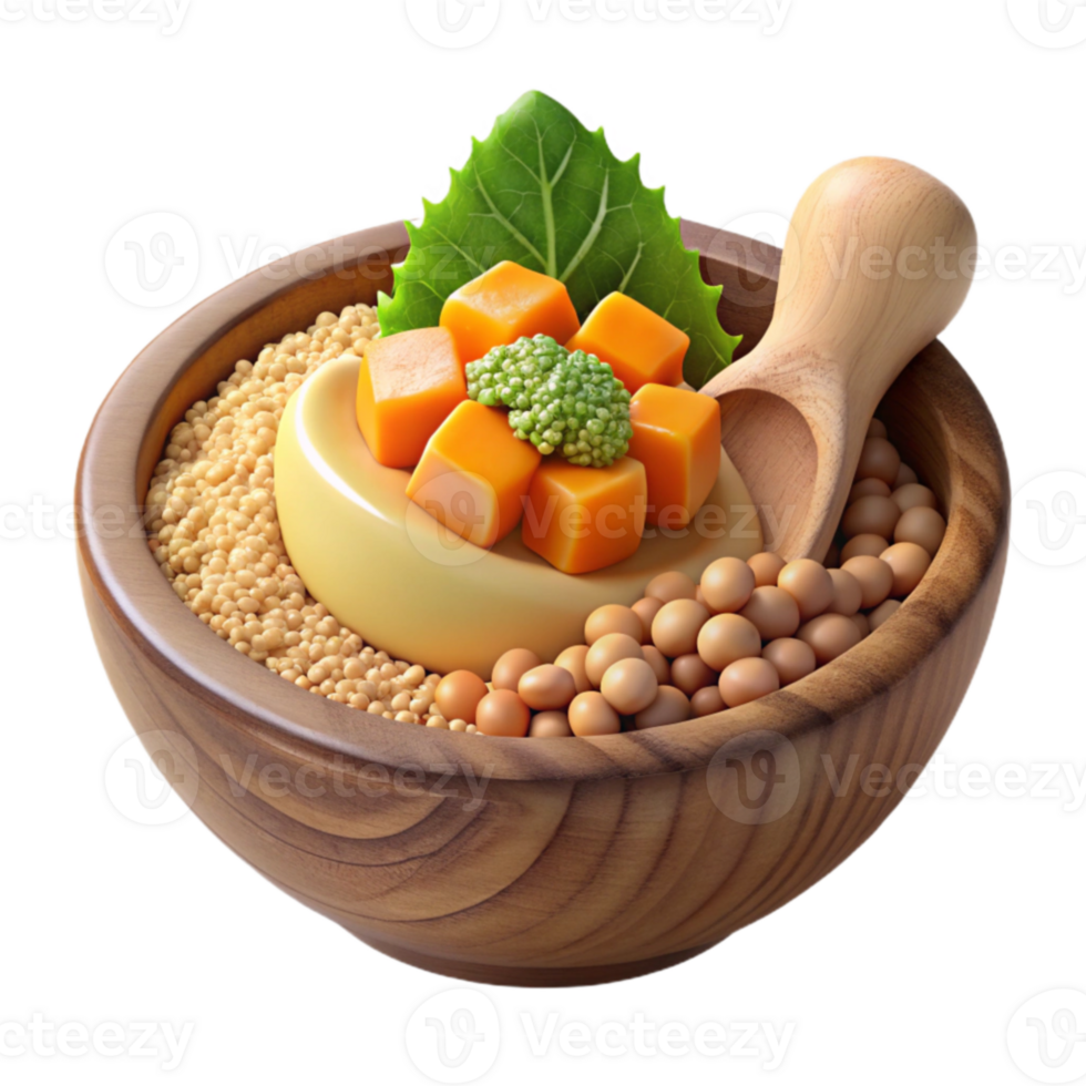 impressive traditional Soy-Based Dessert with Millet Citrus detailed png
