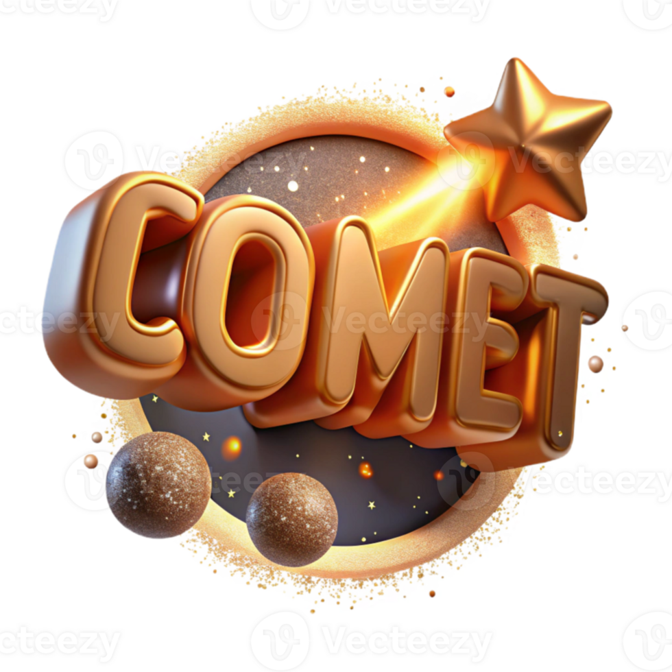 stunning abstract Comet Celestial Event, Space Exploration, Starry Night professional png