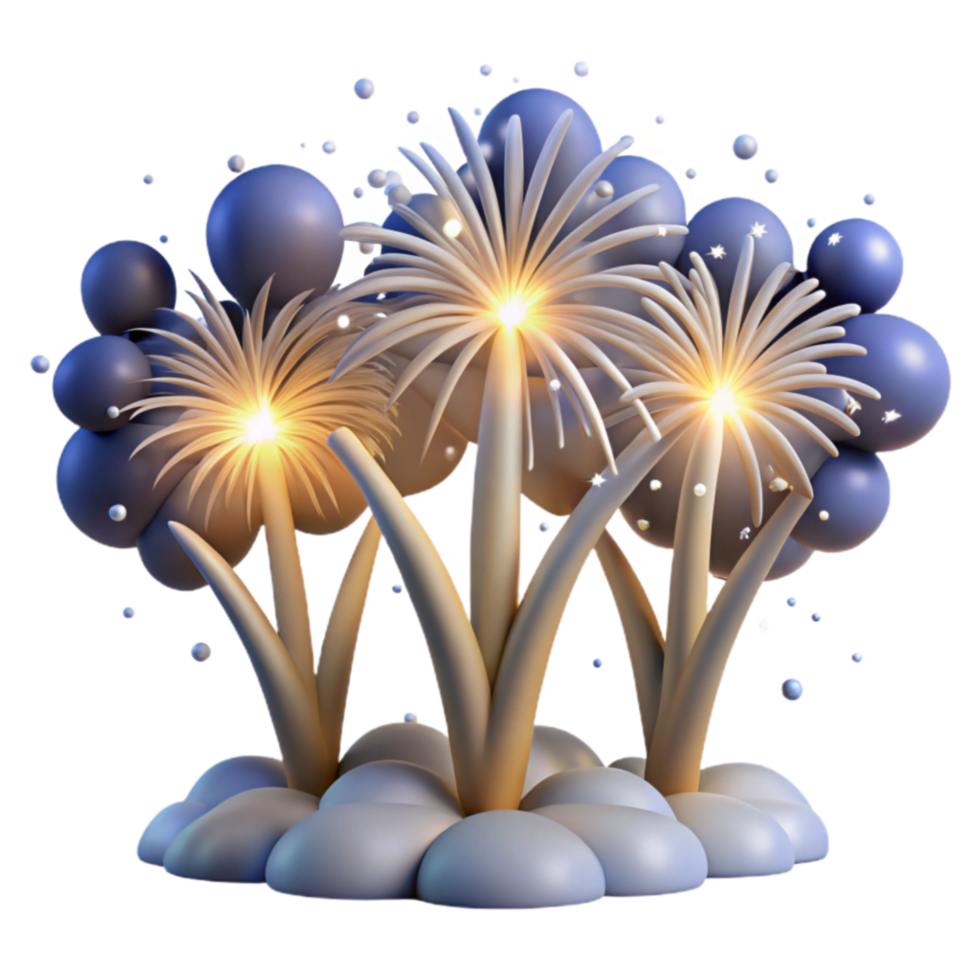 magnificent classic Festive Fireworks Display with Balloons authentic png