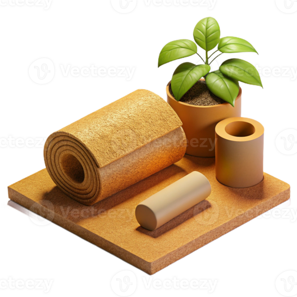 stunning traditional Rolled Mat, Plant Pot, Cylinder Set Home Decor authentic png