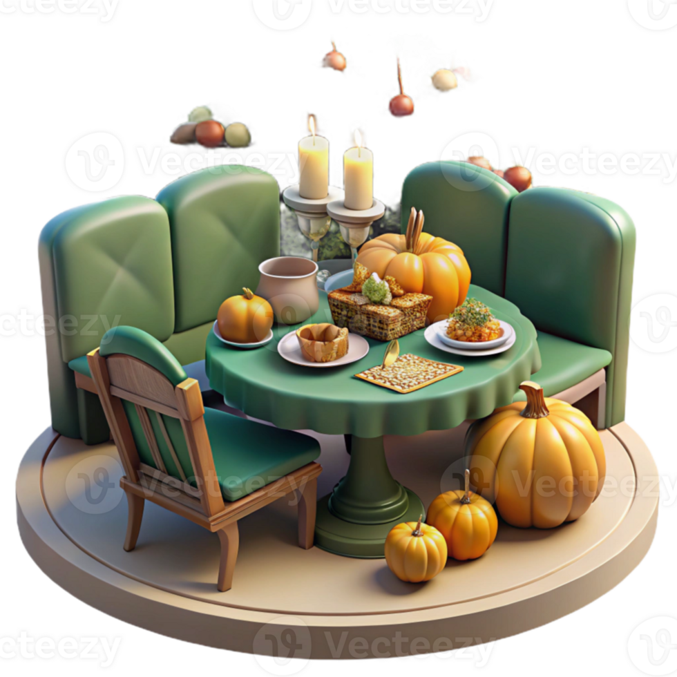 Autumn Harvest Table Setting A Cozy Gathering png