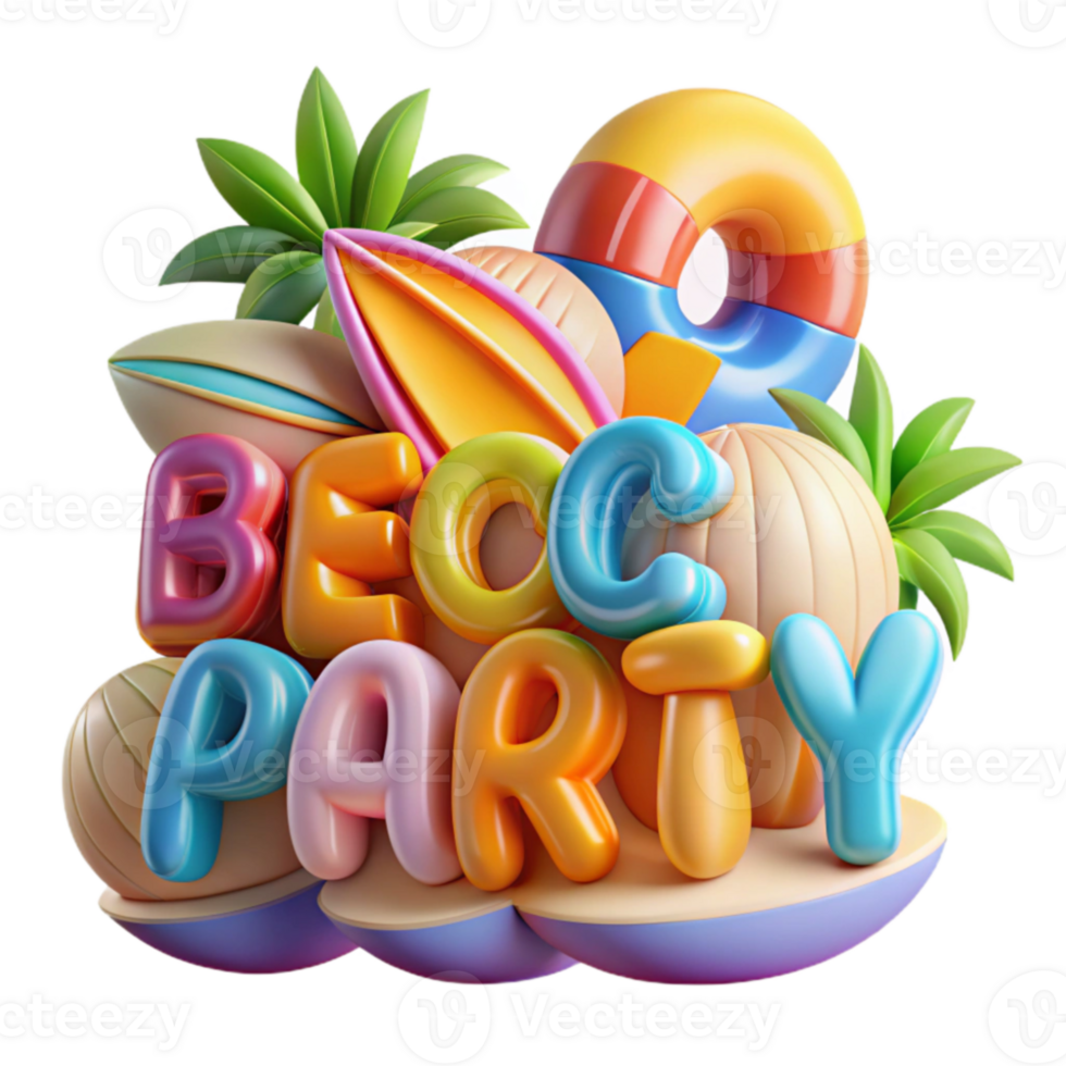 elegant contemporary Beach Party Summer Fun in the Sun exclusive png