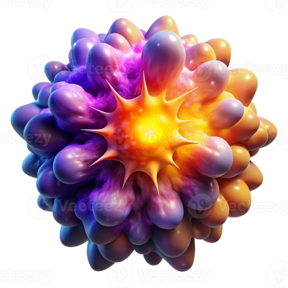 Cellular Structure 3D Model of a Complex Biological Unit png