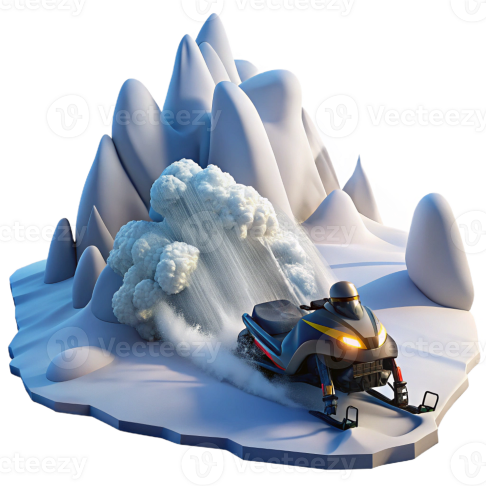extraordinary rustic Snowmobile Adventure Mountain Snow Blast high resolution png