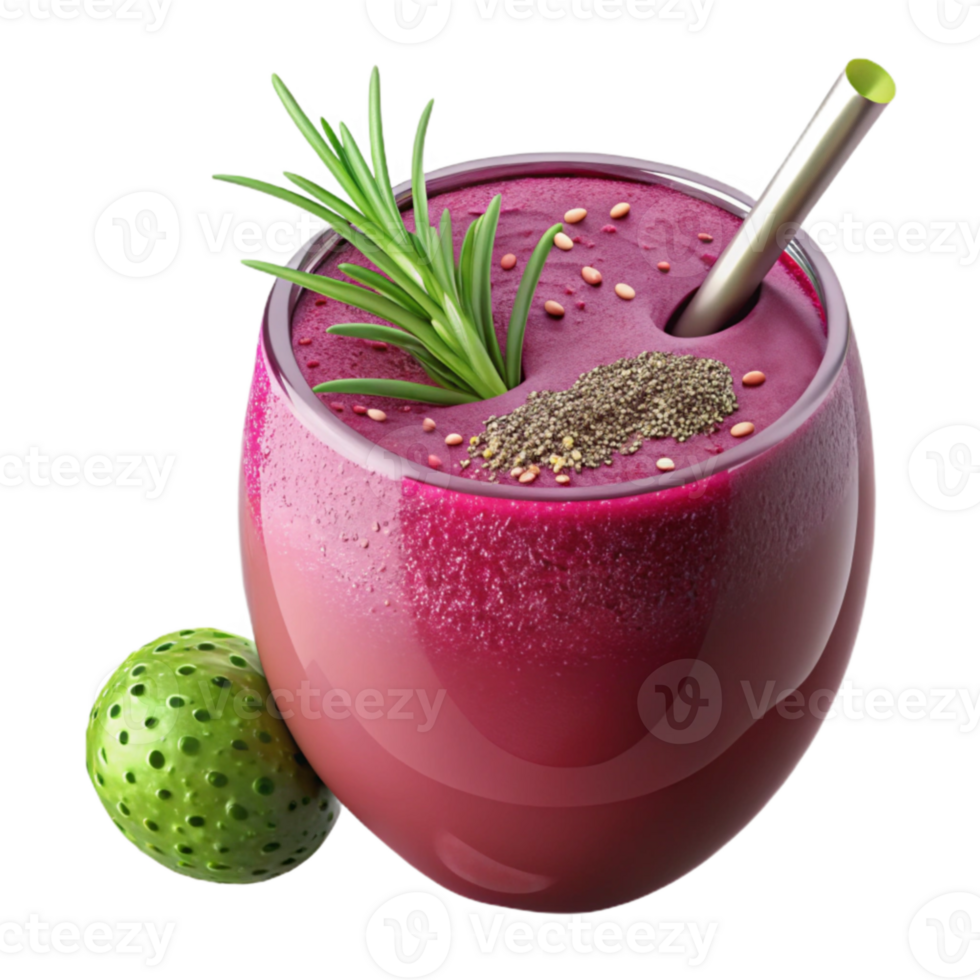 serene traditional Vibrant Beet Smoothie Recipe with Rosemary Seeds high resolution png