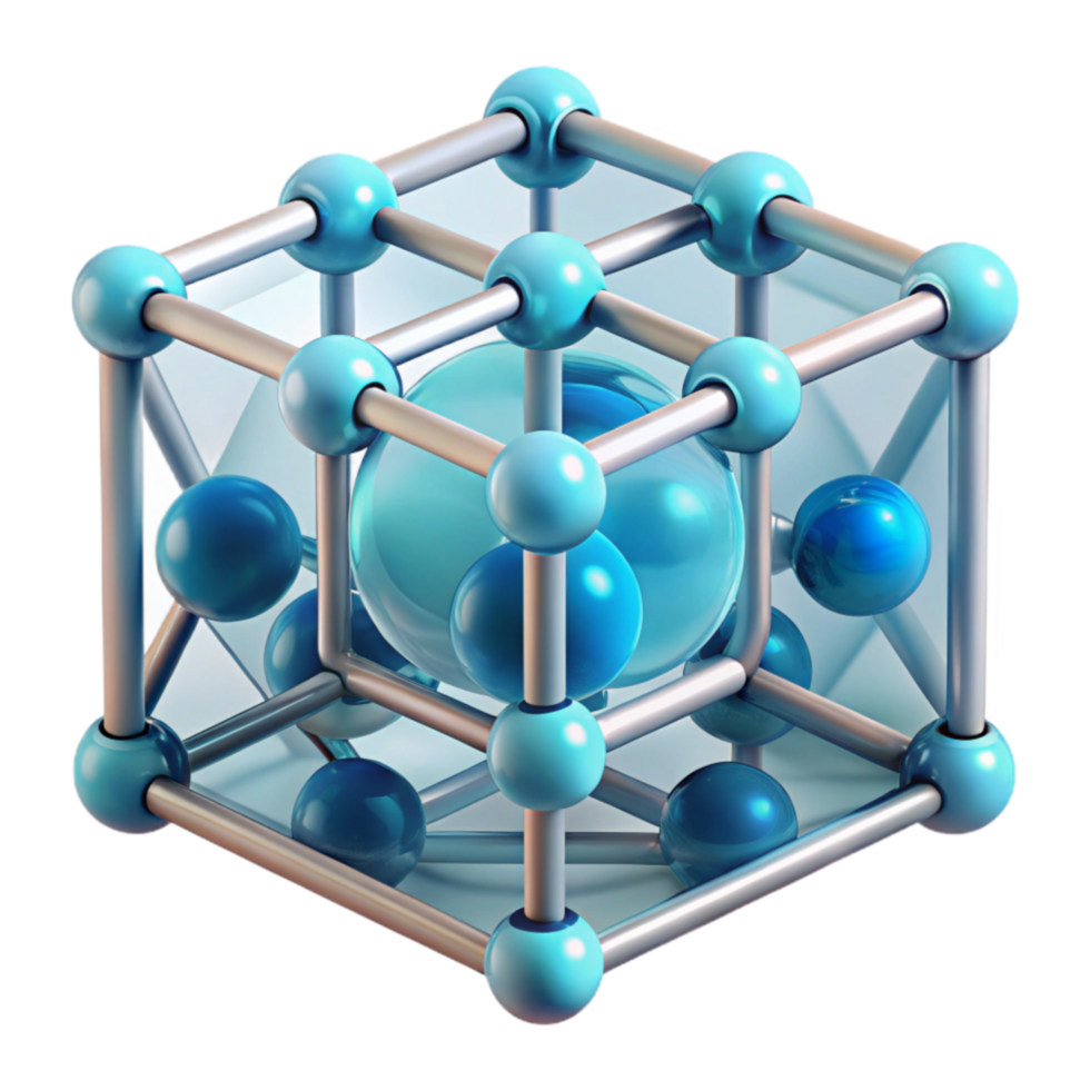 beautiful abstract Abstract 3D Cubic Molecular Structure authentic png
