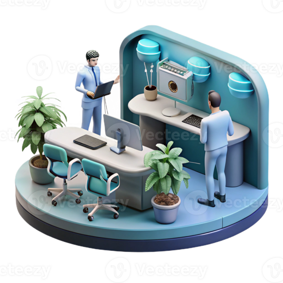 Modern Office Reception Design, Workspace, Technology png