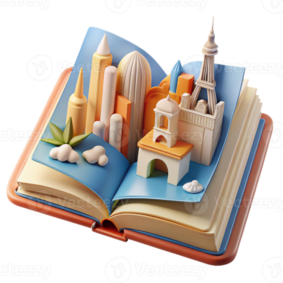 beautiful vintage Global Cityscapes A Pop-Up Book of Architecture high resolution png