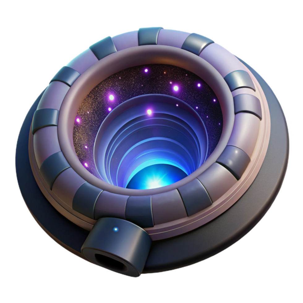 Cosmic Portal A 3D Render of a Futuristic Device png