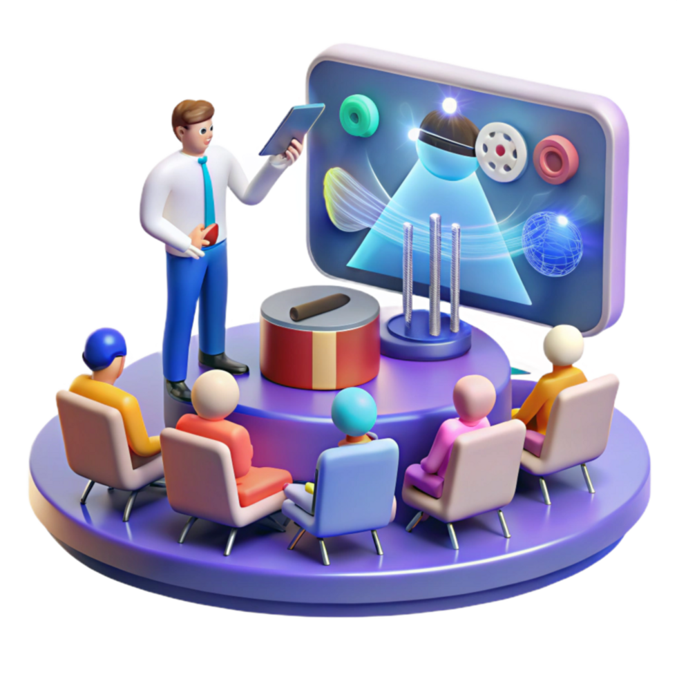 beautiful classic Interactive 3D Presentation Engaging Visuals for Group Learning 4K png