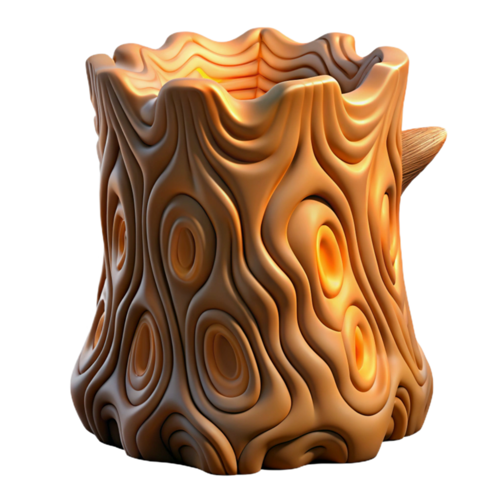 serene abstract 3D Render of Abstract Tree Stump professional png