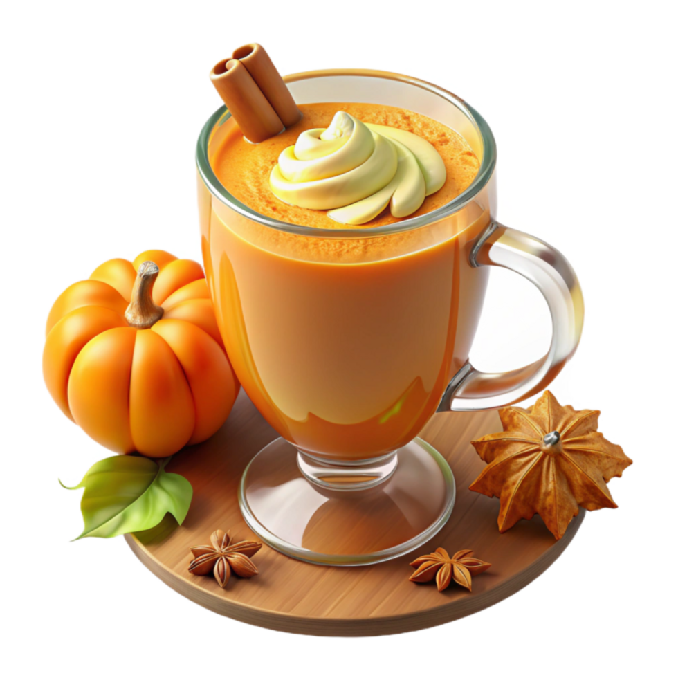 beautiful classic Pumpkin Spice Latte Autumns Cozy Drink genuine png