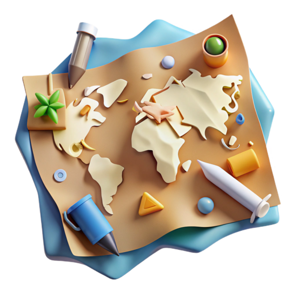 beautiful vintage World Map Puzzle Adventure, Exploration, Travel, Journey, Globe, Cartography, Destination, Discovery, Navigation, Geography authentic png