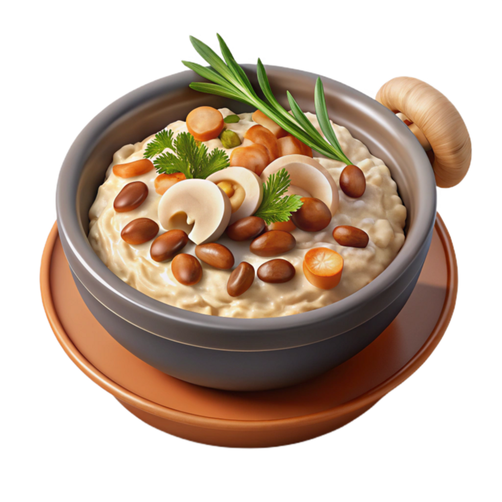 Savory Mushroom Bean Oatmeal Bowl png