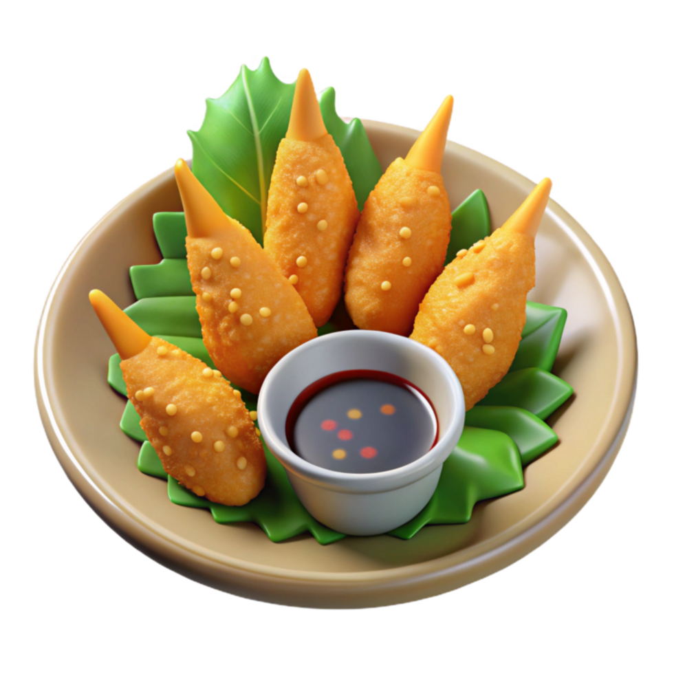 Crispy Fried Bites with Dipping Sauce png