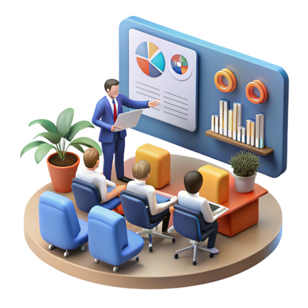 elegant rustic Data Presentation Business Meeting, Visual Analytics, Team Collaboration premium png