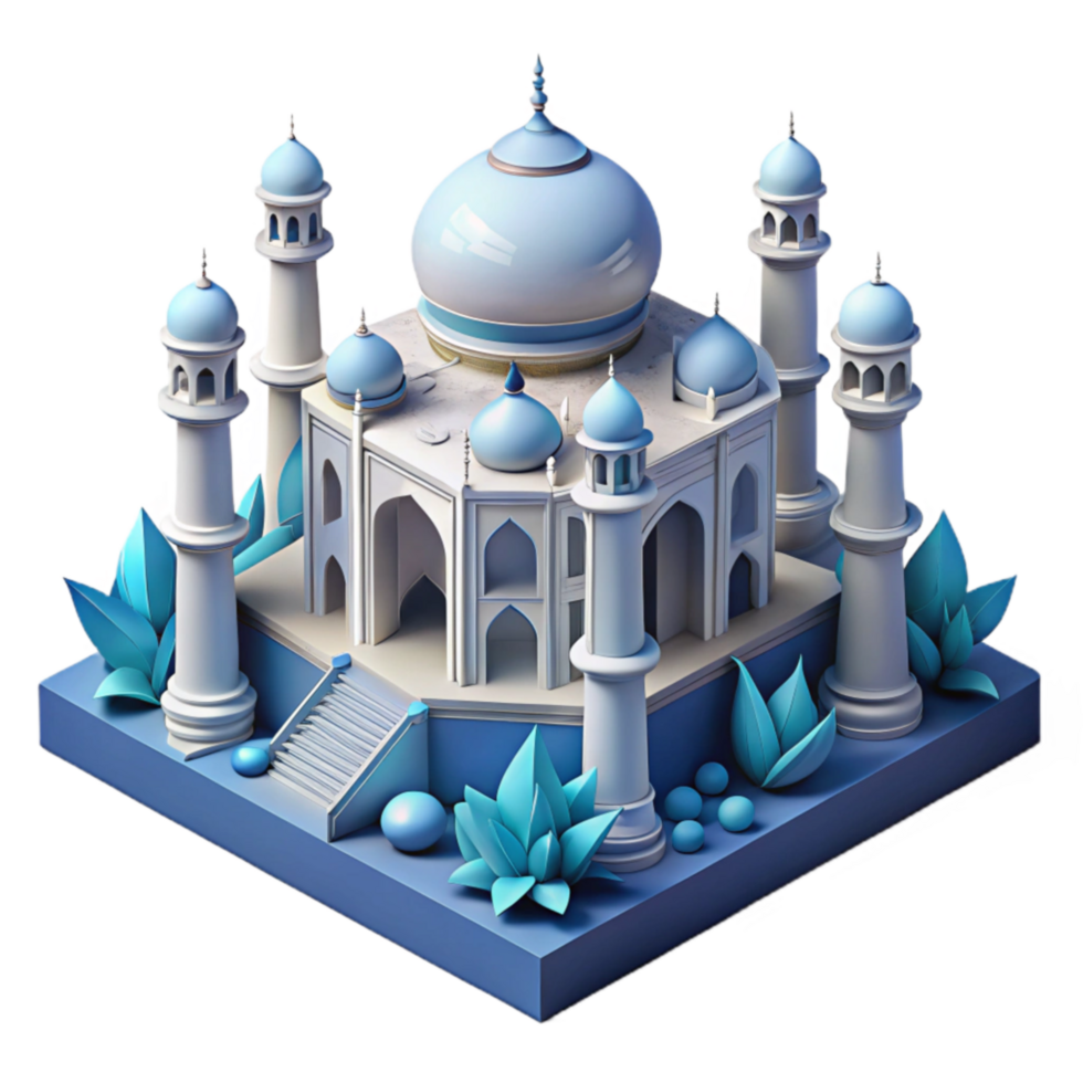 Isometric Model of a Grand Mosque png