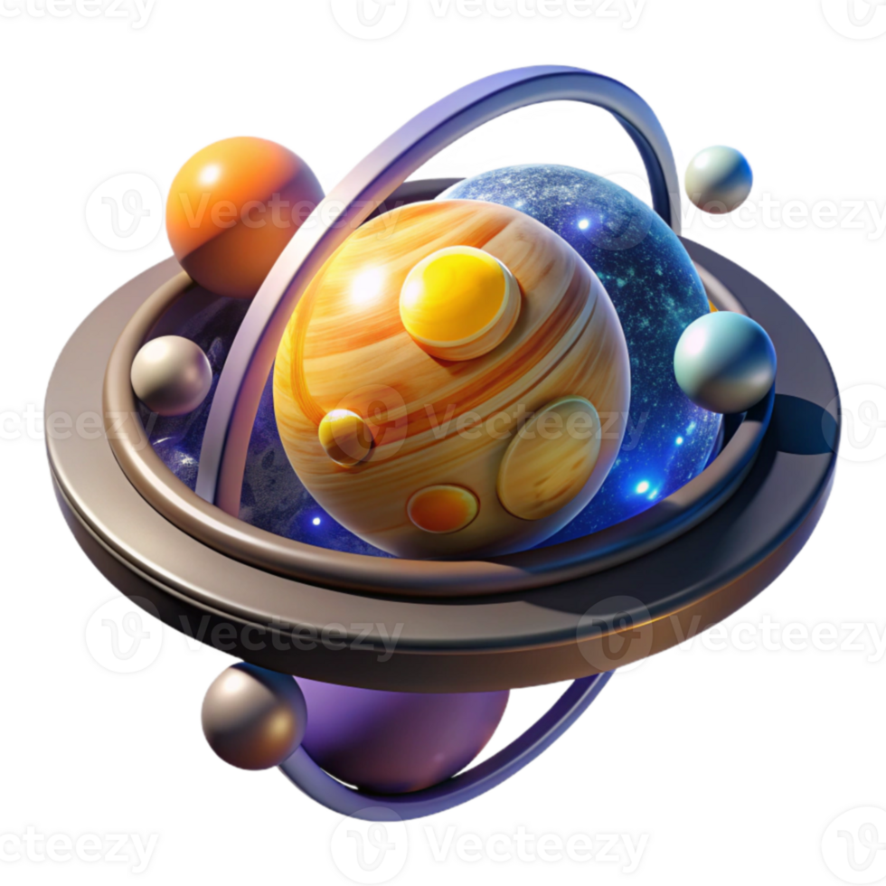 dramatic traditional Cosmic Orbits A 3D Planetary System Visualization high quality png