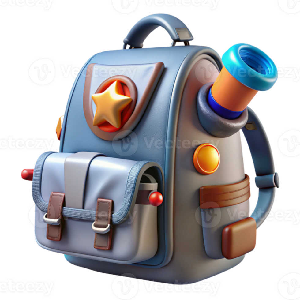 magnificent modern Fun Childrens Backpack Cartoon Design, Multiple Pockets high resolution png