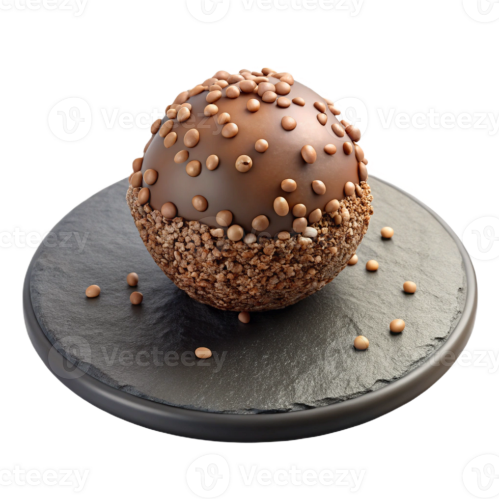 Chocolate Sphere Dessert Decadent Cocoa Treat png