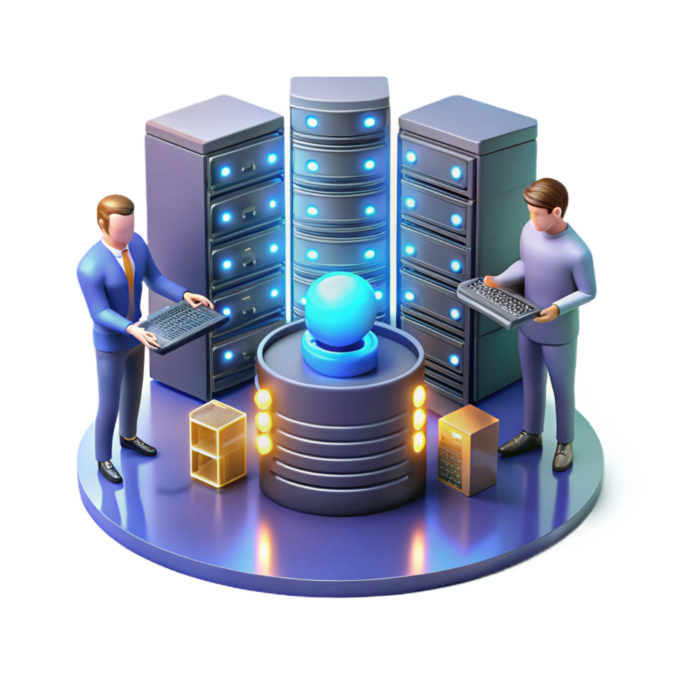 elegant creative Data Center Network Management Server, IT, and Cloud Solutions 4K png